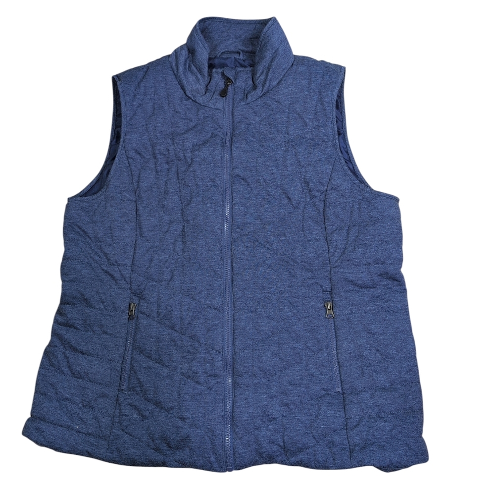 Bagatelle Quilted Vest, Full Zip, Lined, Blue, Women's 1X